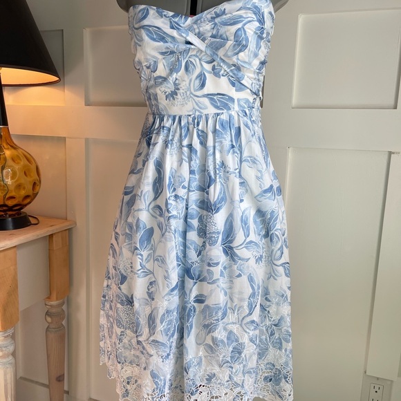 White House Black Market White Cotton Dress Size 00 - Picture 4 of 8